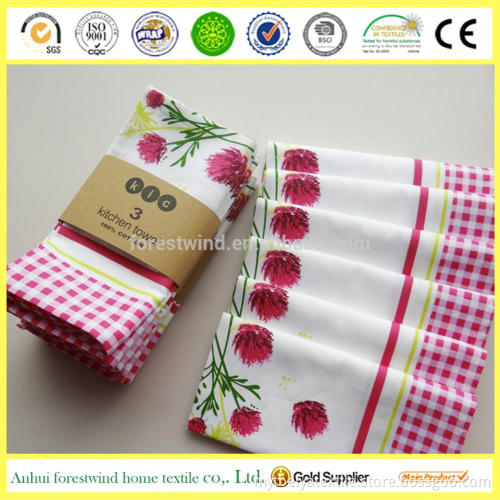100% cotton kitchen towel set